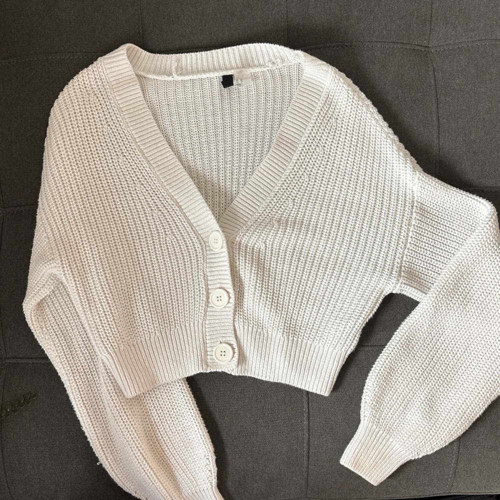 H&M Cream Knit Cardigan